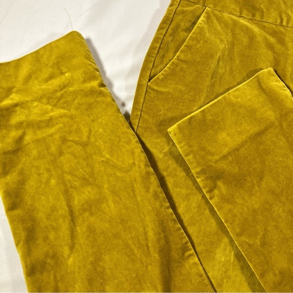 Boden velvet dark yellow mustard pants, Kew style, ankle trousers cottage sz 4 - Picture 5 of 10